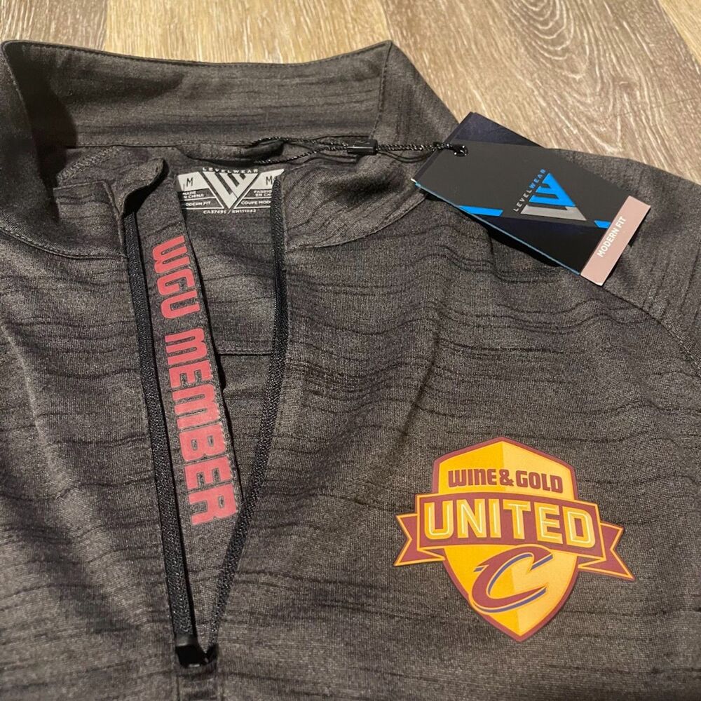 Level Wear Cleveland Cavs Cavaliers Wine & Gold United Pullover Jacket Sz Medium